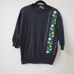 Vintage, 70s, Cyn Les by Shirlee Designs Embroidered Pullover